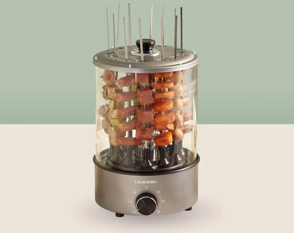 Электрошашлычница Xiaomi Liven Automatic Rotating Barbecue Hut KL-J121 Gray (Серый) Электрошашлычница Xiaomi Liven Automatic Rotating Barbecue Hut KL-J121 Gray (Серый)