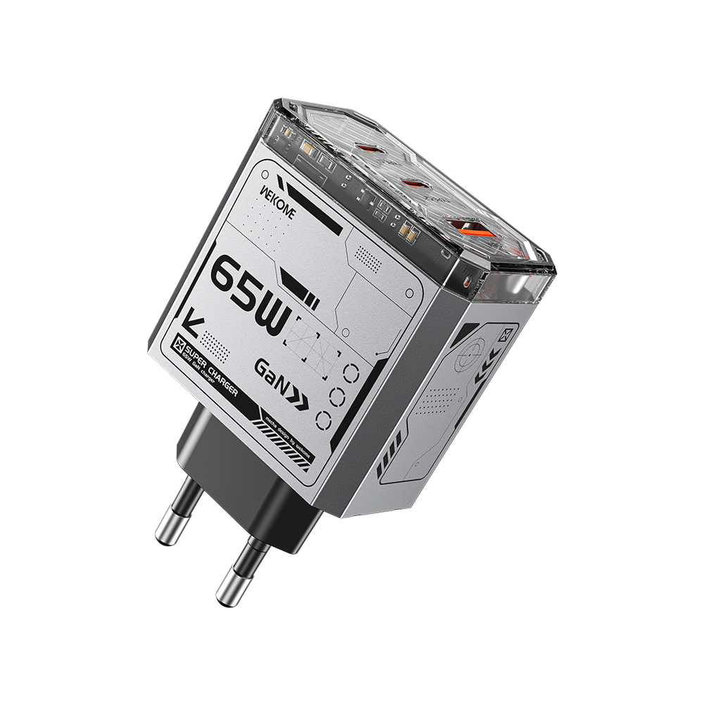 Зарядное устройство WEKOM GaN 65W (C+C+A ) WP-U06 Black (Черный) Global Version