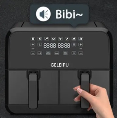 Аэрофритюрница двухфазовая GELEIPU DL28 (4,5+4,5) Black (Черный)