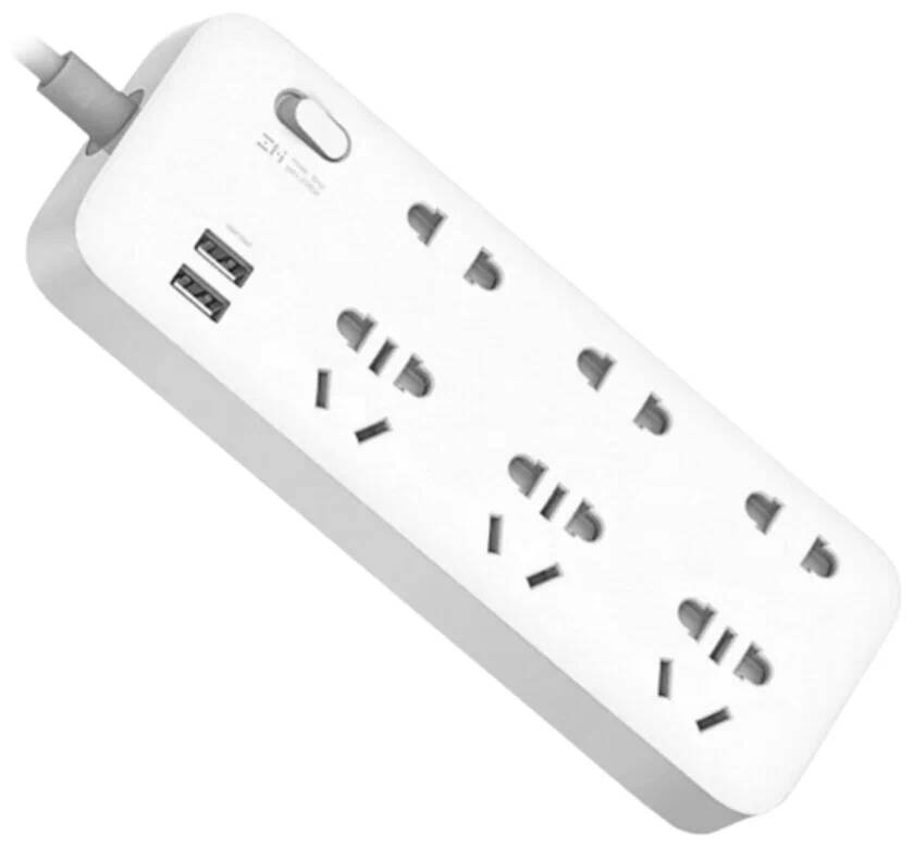 Удлинитель ZMI Power Strip Max 2500W (CX05) 1.8 м White (Белый) CN
