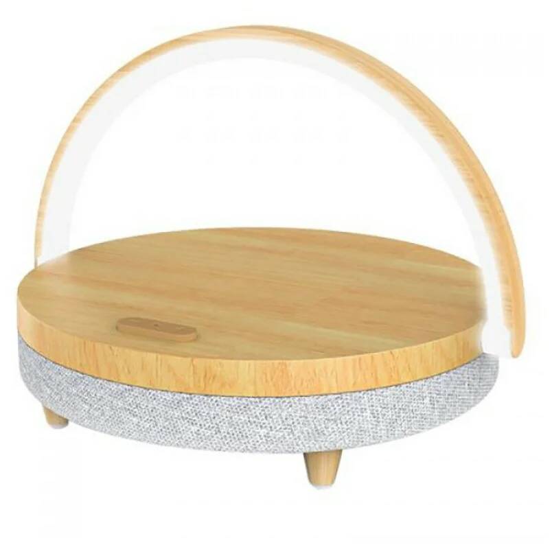 Колонка с функцией беспроводной зарядки EZVALO Wireless Charger Music Lamp (под дерево) (LYYD01) Wood (Дерево)