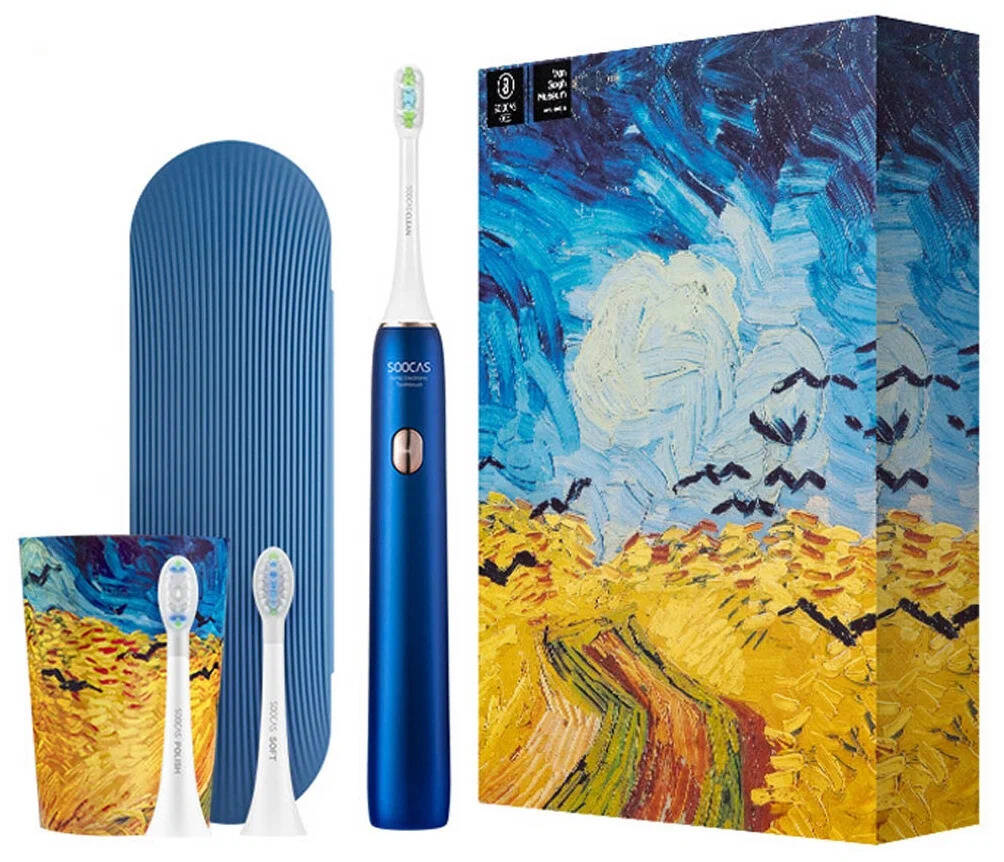 Электрическая зубная щетка Soocas X3U Van Gogh Museum Design Blue (Синий металлик) Электрическая зубная щетка Soocas X3U Van Gogh Museum Design Blue (Синий металлик)