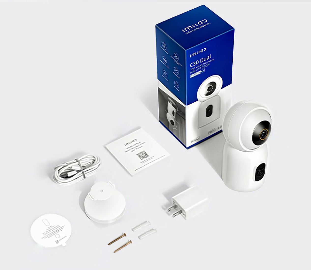 IP камера IMILAB Indoor Camera 3K+3K WiFi Plug-in C30 Dual (CMSXJ111A) White (Белый) Global Version