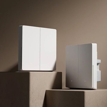 Умный двойной беспроводной переключатель Xiaomi Mijia (XMWS01XS) White (Белый)