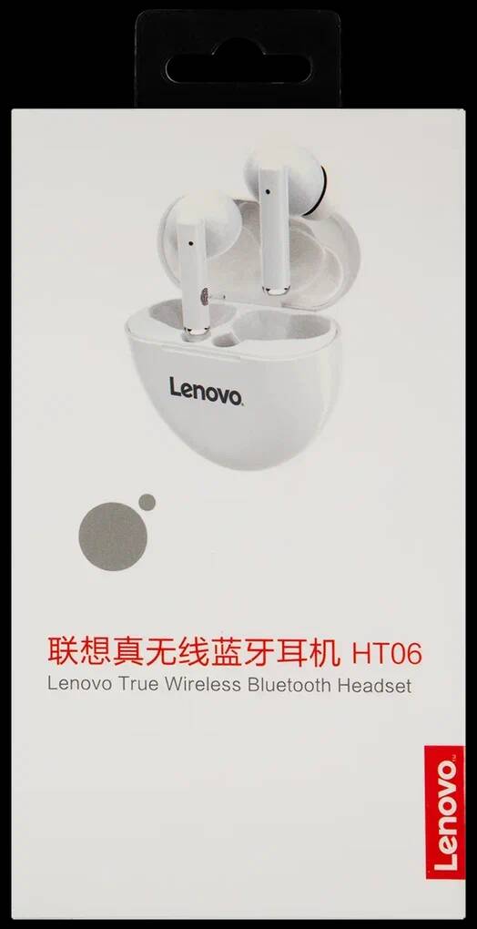 Беспроводные наушники Lenovo HT06 True Wireless Earbuds White (Белый) Global Version