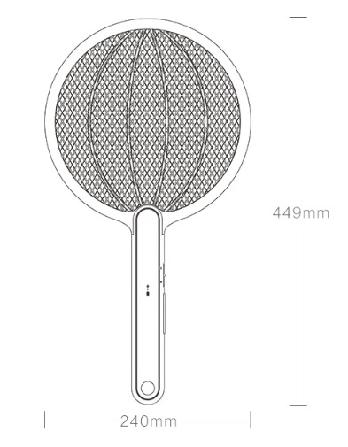 Электрическая мухобойка Qualitell Electric Mosquito Swatte C1 (ZSC210902) Gray (Серый) Электрическая мухобойка Qualitell Electric Mosquito Swatte C1 (ZSC210902) Gray (Серый)