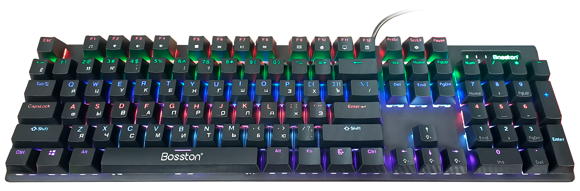 Клавиатура проводная игровая Bosston MK933 (Русские буквы)