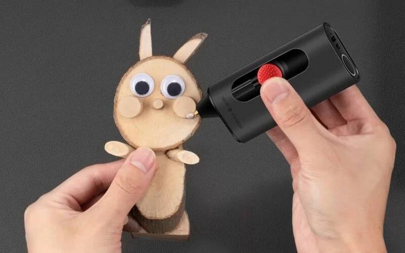 Клеевой пистолет Wowstick Mini Hot Melt Glue Pen Kit (120 стержней в комплекте) Black (Черный) CN