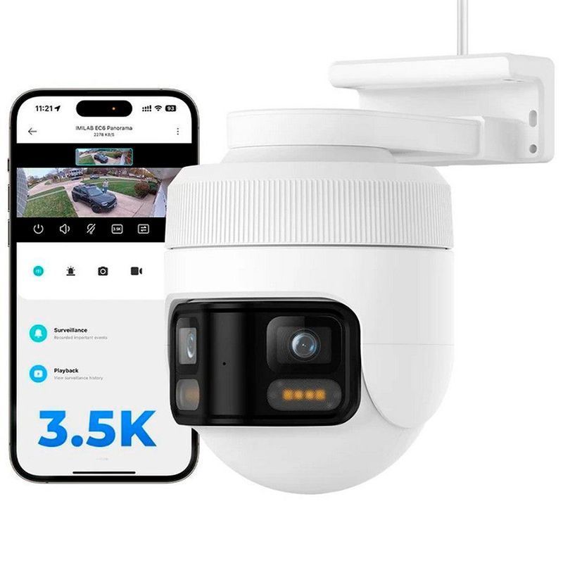 IP камера IMILAB Outdoor 3.5K WiFi Plug-in Spotlight Camera EC6 Panorama (CMSXJ115A) White (Белый)