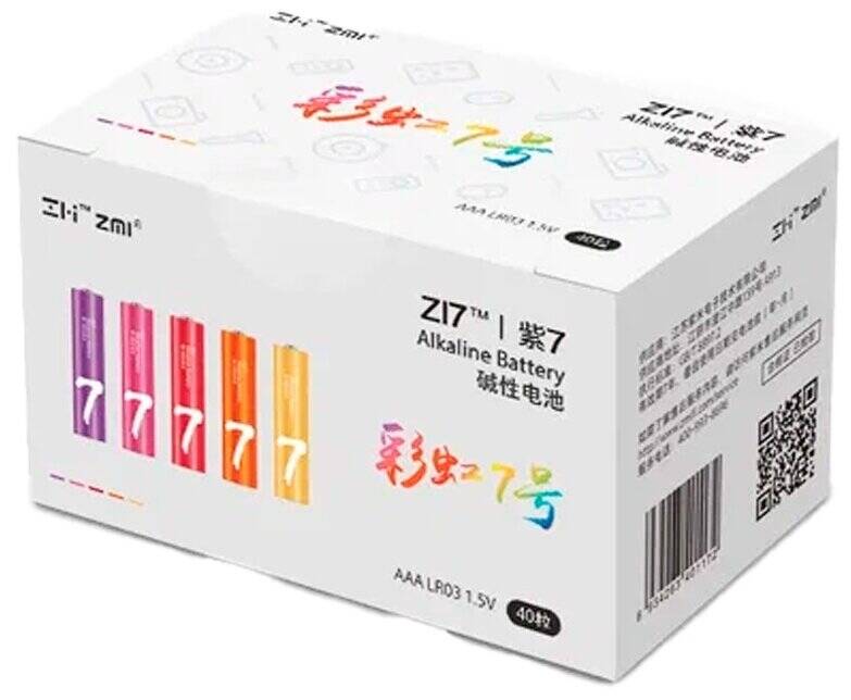 Батарейки ZMI Rainbow ZI7 AAA (40 шт) Color (Цветной) Батарейки ZMI Rainbow ZI7 AAA (40 шт) Color (Цветной)