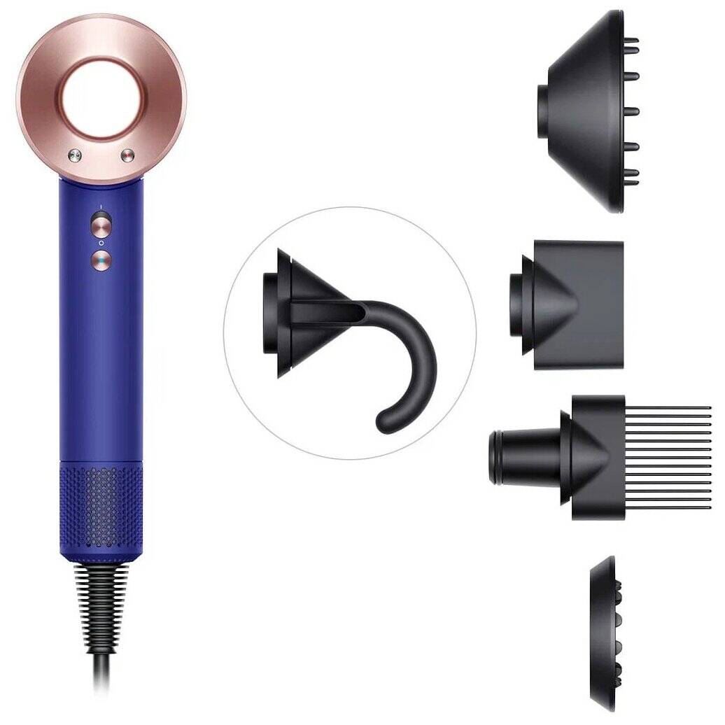 Фен Dyson Supersonic HD07 (Подарочный набор) Vinca Blue/Rose (Синий/Розовый) Global Version Фен Dyson Supersonic HD07 (Подарочный набор) Vinca Blue/Rose (Синий/Розовый) Global Version
