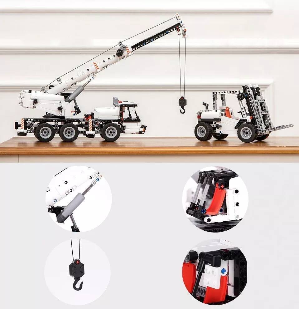 Конструктор подъемный кран Xiaomi Mitu Building Blocks Mobile Engineering Crane (MTJM03IQI) White (Белый)