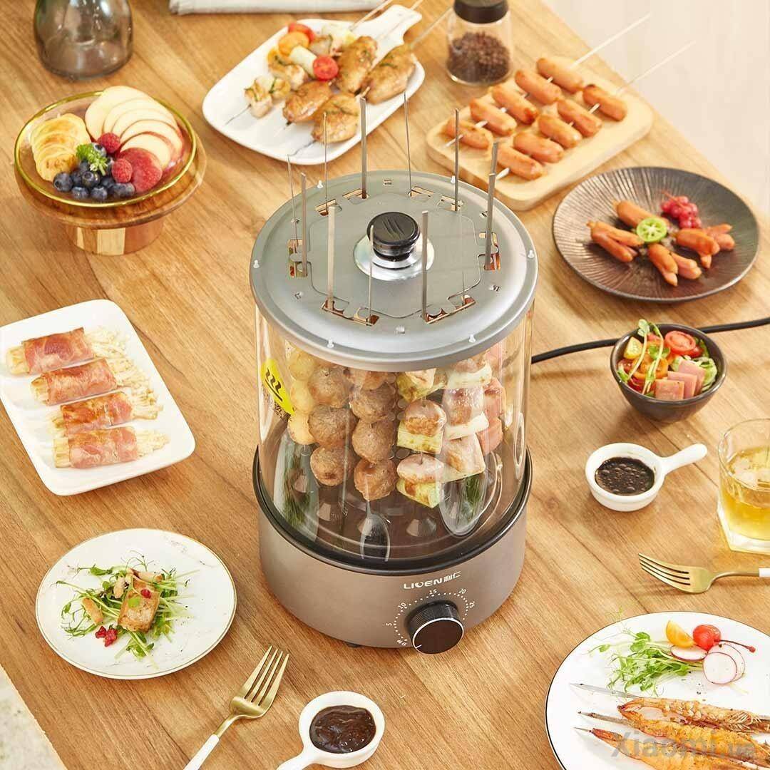 Электрошашлычница Xiaomi Liven Automatic Rotating Barbecue Hut KL-J121 Gray (Серый) Электрошашлычница Xiaomi Liven Automatic Rotating Barbecue Hut KL-J121 Gray (Серый)