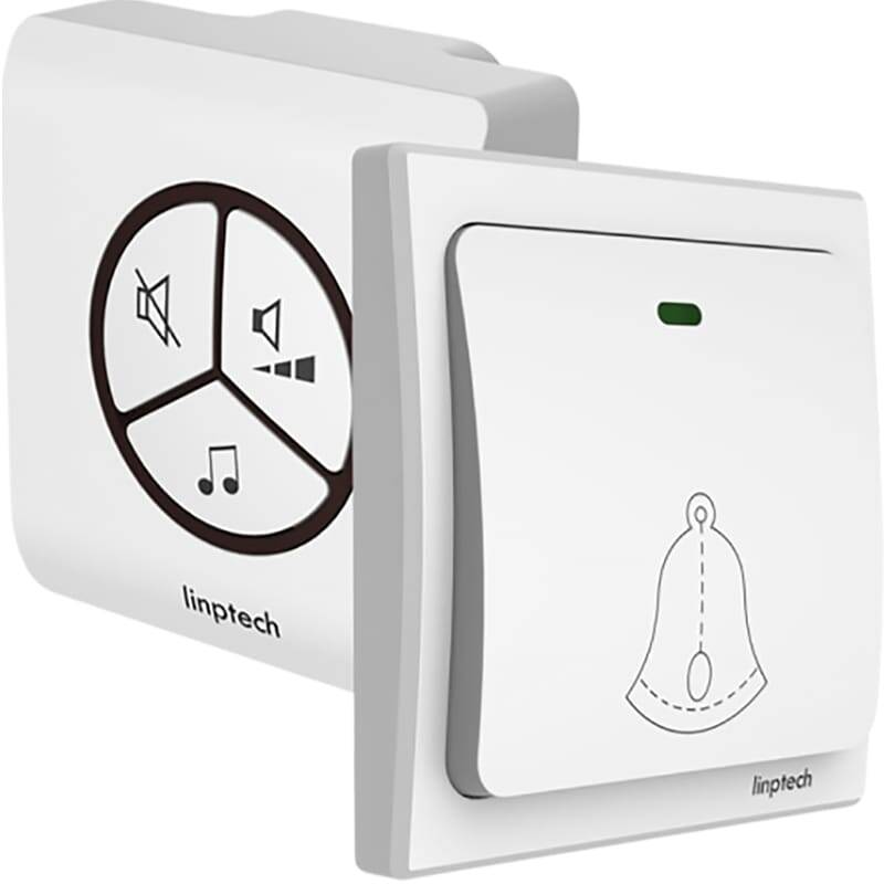 Беспроводной дверной звонок Xiaomi Linptech Self Powered Wireless Doorbell G1 White (Белый) EU Беспроводной дверной звонок Xiaomi Linptech Self Powered Wireless Doorbell G1 White (Белый) EU