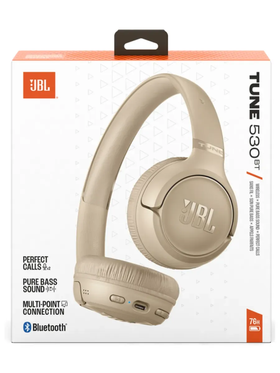 Беспроводные наушники JBL Tune 530BT Beige (Бежевый)