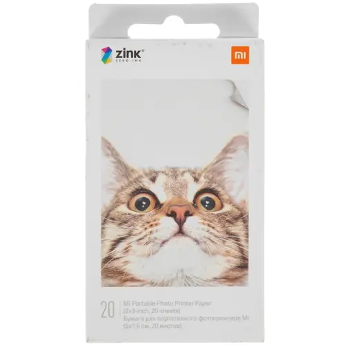 Фотобумага Xiaomi Mijia AR ZINK Portable Photo Printer Paper (20 листов) White (Белый)