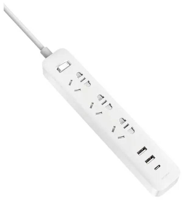 Удлинитель Xiaomi Power Strip 20w 2A1C (XMCXB05MN) 1.8 м White (Белый)