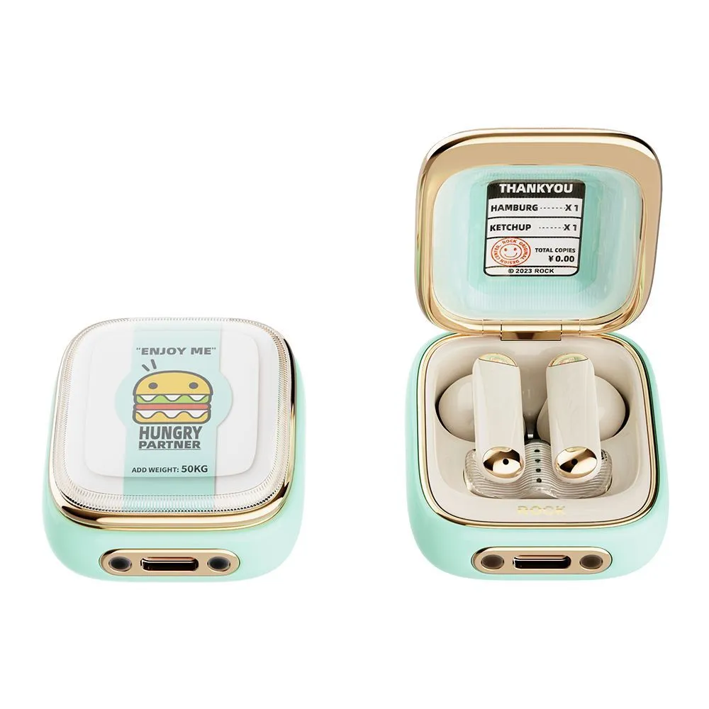 Беспроводные наушники Xiaomi Rock Retro Style TWS Earphone Hamburger Beige (Бежевый)