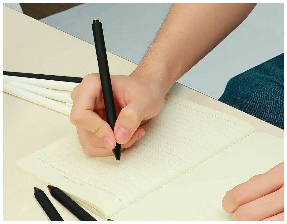 Набор гелевых ручек Xiaomi KACO Pure Plastic Gel Ink Pen K1015 (10 шт) Black (Черный)
