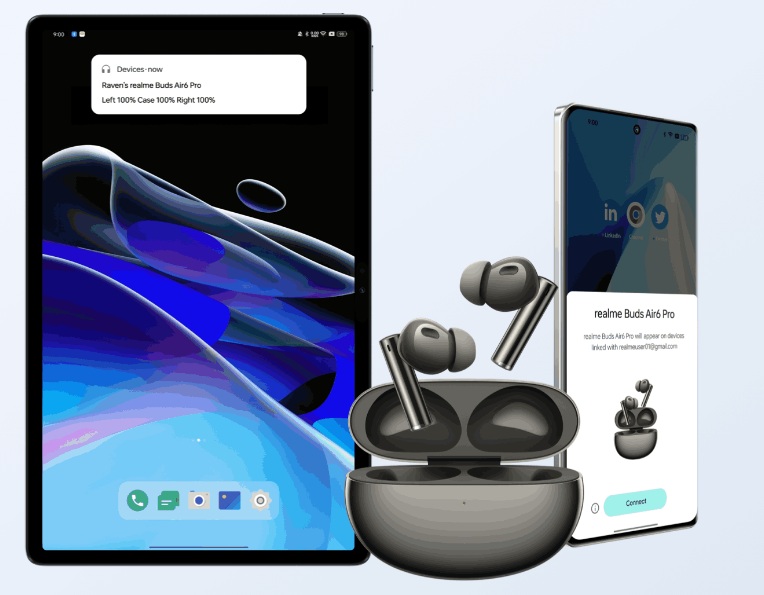 Беспроводные наушники RealMe Buds Air 6 Pro (RMA2401) Black (Черный)