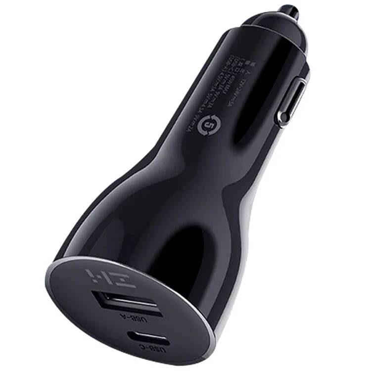 Автомобильное зарядное устройство ZMI Metal Car Charger 45W Dual Port USB/Type-C (AP721) Black (Черный)