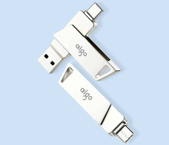 Флеш-накопитель Xiaomi Aigo USB 3.1 Type-C U350 256Gb Silver (Серебристый)