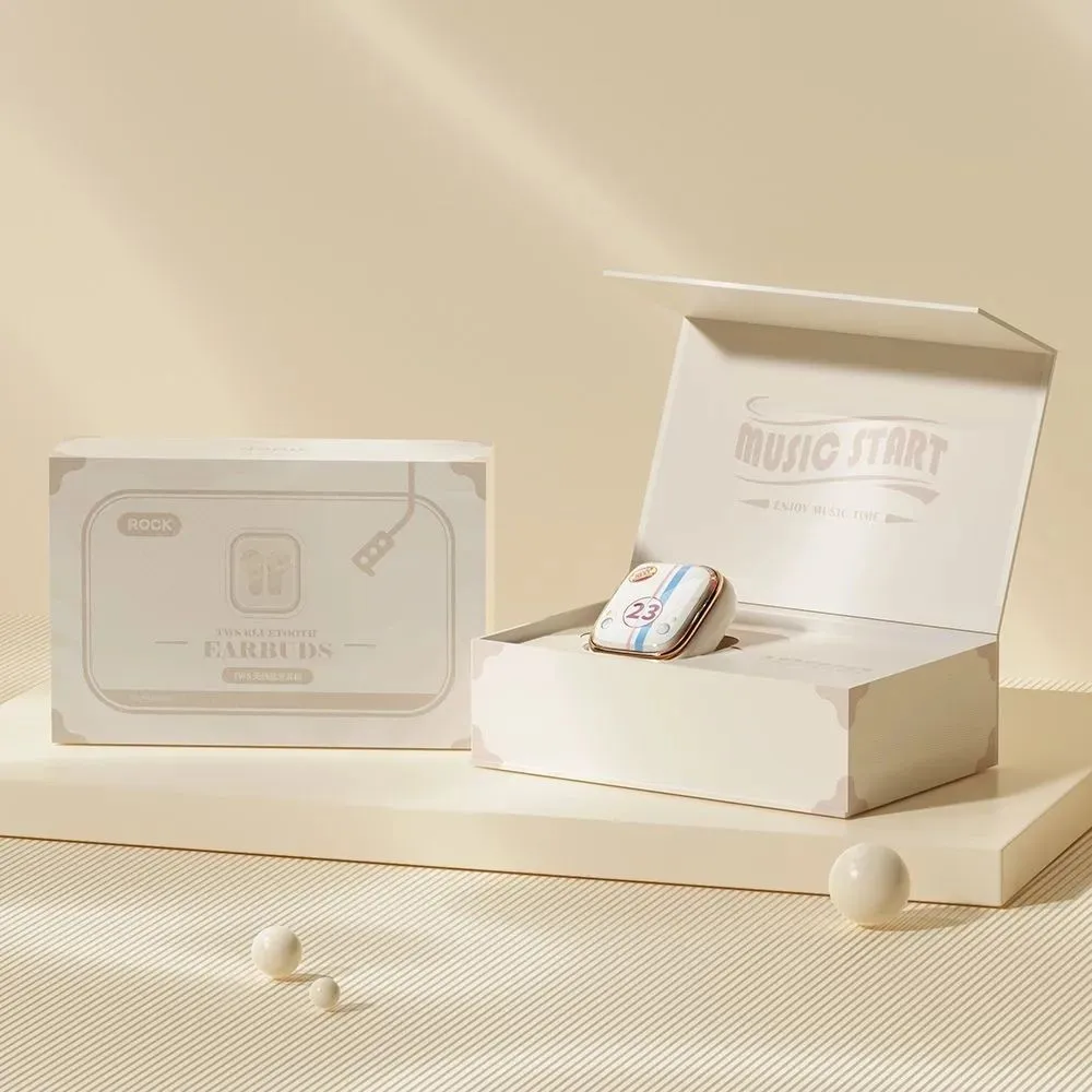 Беспроводные наушники Xiaomi Rock Retro Style TWS Earphone Beatles Beige (Бежевый)