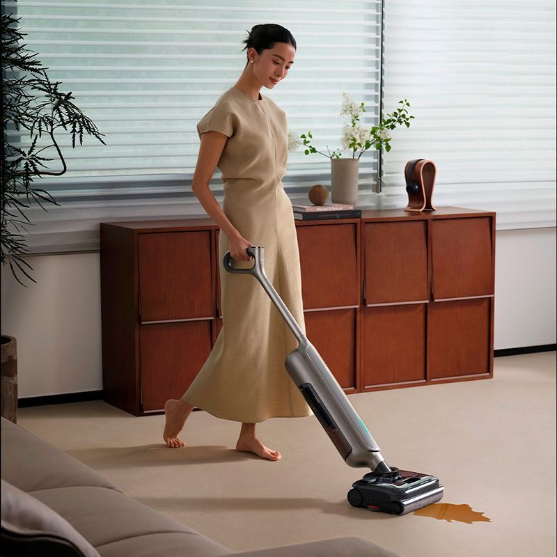 Беспроводная электрошвабра Xiaomi Mijia Wireless Floor Washer 4 Pro (Е301 + E301-JZ) Silver (Серебро)