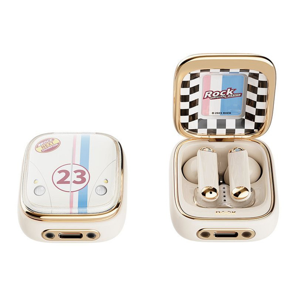 Беспроводные наушники Xiaomi Rock Retro Style TWS Earphone Beatles Beige (Бежевый)