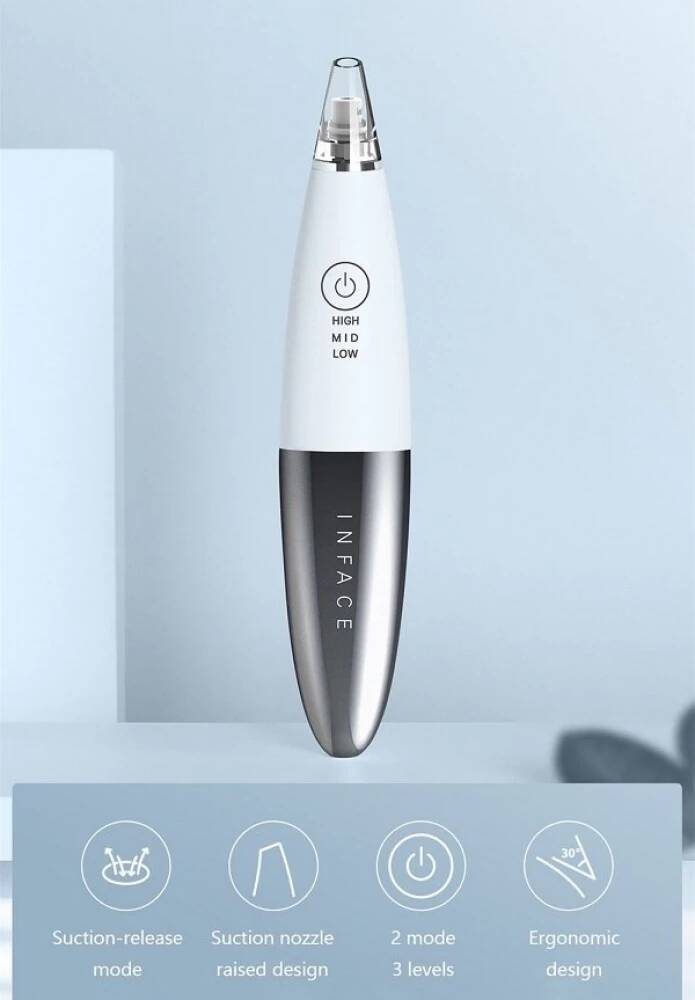 Электрический очиститель пор InFace Blackhead MS7000 White (Белый) Электрический очиститель пор InFace Blackhead MS7000 White (Белый)