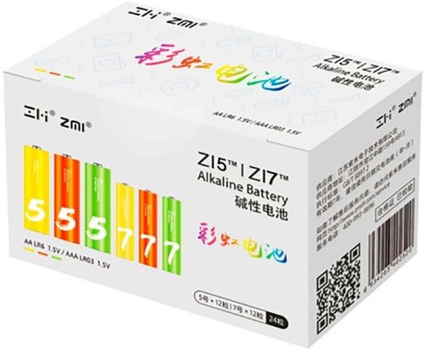 Батарейки ZMI Alkaline LR24, AA/AAA 24 шт Батарейки ZMI Alkaline LR24, AA/AAA 24 шт