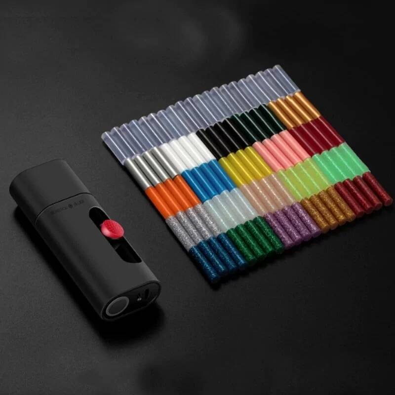 Клеевой пистолет Wowstick Mini Hot Melt Glue Pen Kit (120 стержней в комплекте) Black (Черный) CN