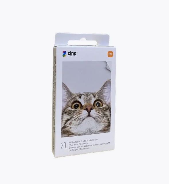 Фотобумага Xiaomi Mijia AR ZINK Portable Photo Printer Paper (20 листов) White (Белый)
