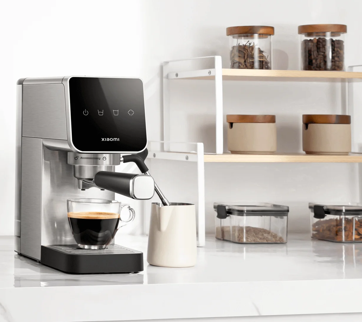 Кофемашина Xiaomi Semi-automatic Espresso Machine (BHR9798EU) (CME003) Silver (Серебро) Global Version Кофемашина Xiaomi Semi-automatic Espresso Machine (BHR9798EU) (CME003) Silver (Серебро) Global Version