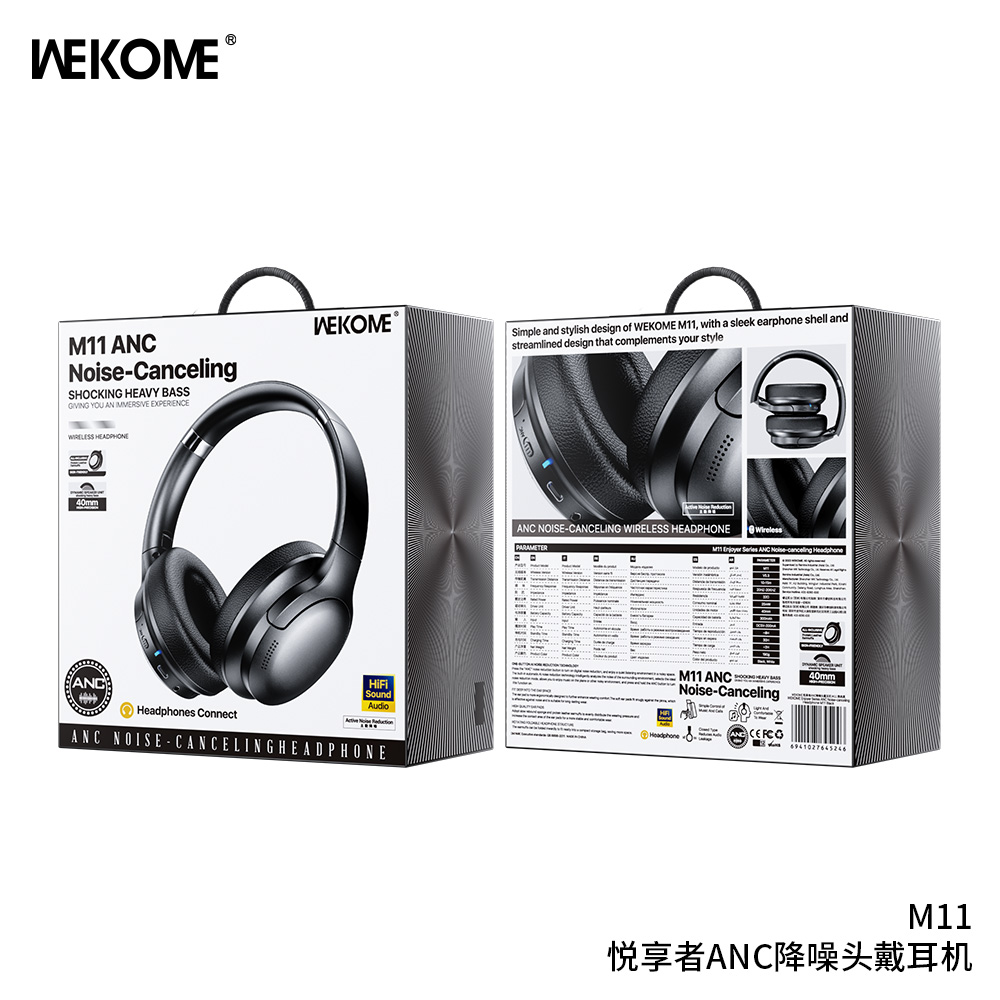 Беспроводные наушники WEKOME ANC M11 Black (Черный)