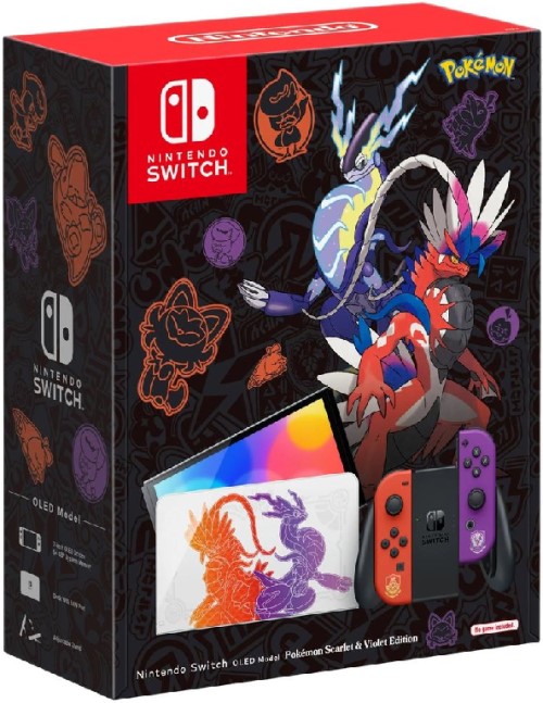 Игровая консоль Nintendo Switch OLED Zelda Pokemon Scarlet/Violet Edition (Красный/Фиолетовый) HK