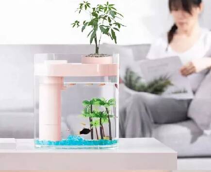 Аквариум Xiaomi HFJH Amphibian Eco-Aquarium Youth Edition (HF-JHYGQC001) Pink (Розовый)