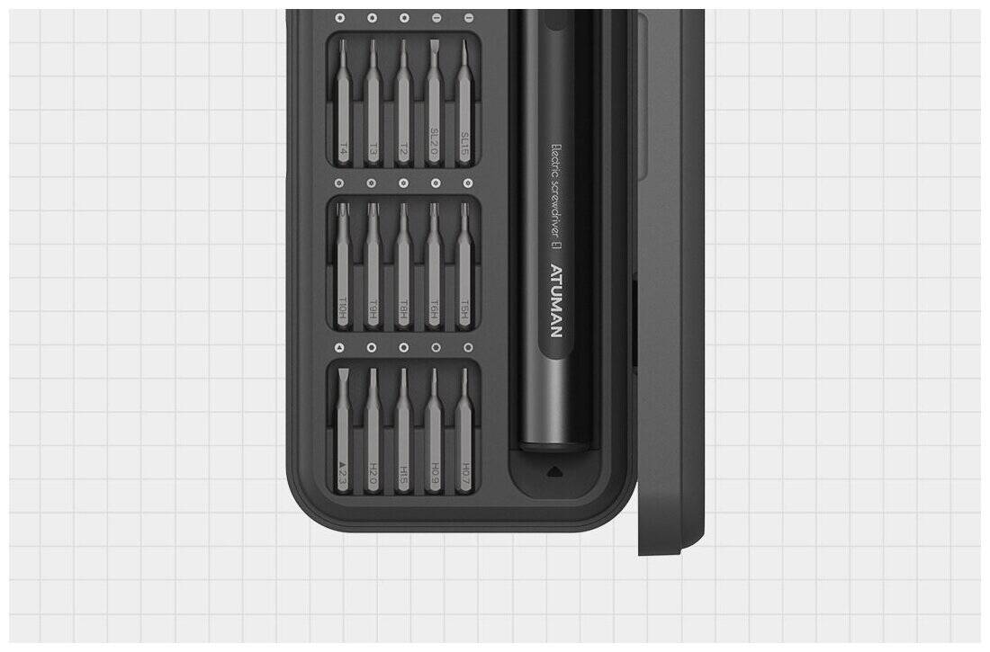 Аккумуляторная отвертка DUKA E1 Electric Precisoon Screwdriver Set 25 in 1 Black (Черный) Аккумуляторная отвертка DUKA E1 Electric Precisoon Screwdriver Set 25 in 1 Black (Черный)