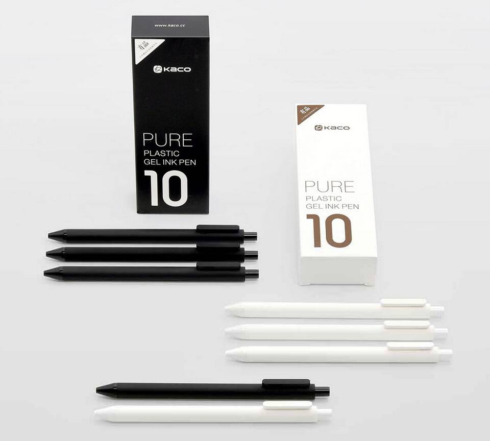 Набор гелевых ручек Kaco Pure Plastic Gel Ink Pen (10 шт) Black (Черный) Набор гелевых ручек Kaco Pure Plastic Gel Ink Pen (10 шт) Black (Черный)