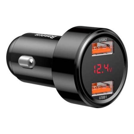 Автомобильное зарядное устройство Baseus Dual QC 45W Black (Черный)