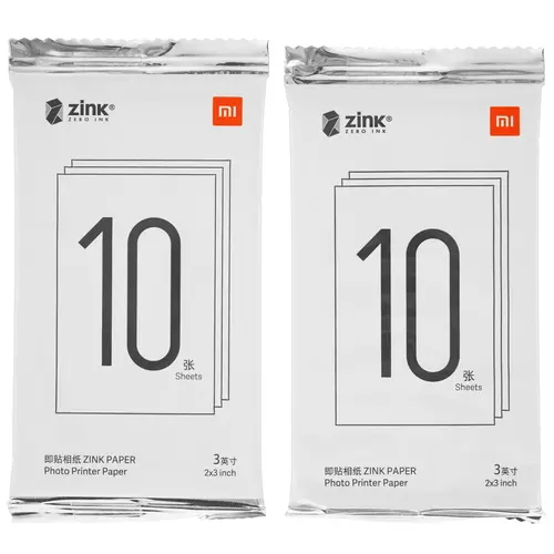 Фотобумага Xiaomi Mijia AR ZINK Portable Photo Printer Paper (20 листов) White (Белый)