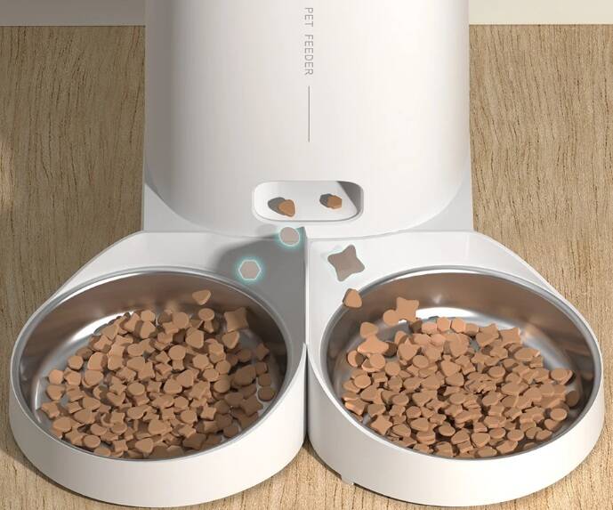 Автокормушка для животных Xiaomi Rojeco 4L Automatic Pet Feeder WIFI Version Double Bowl White (Белый)