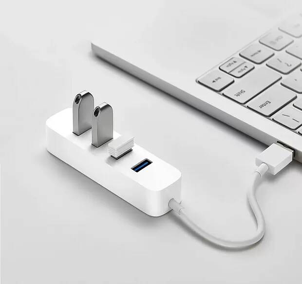 Адаптер сплиттер Xiaomi USB 3.0 Splitter (XMFXQ01QM) White (Белый)