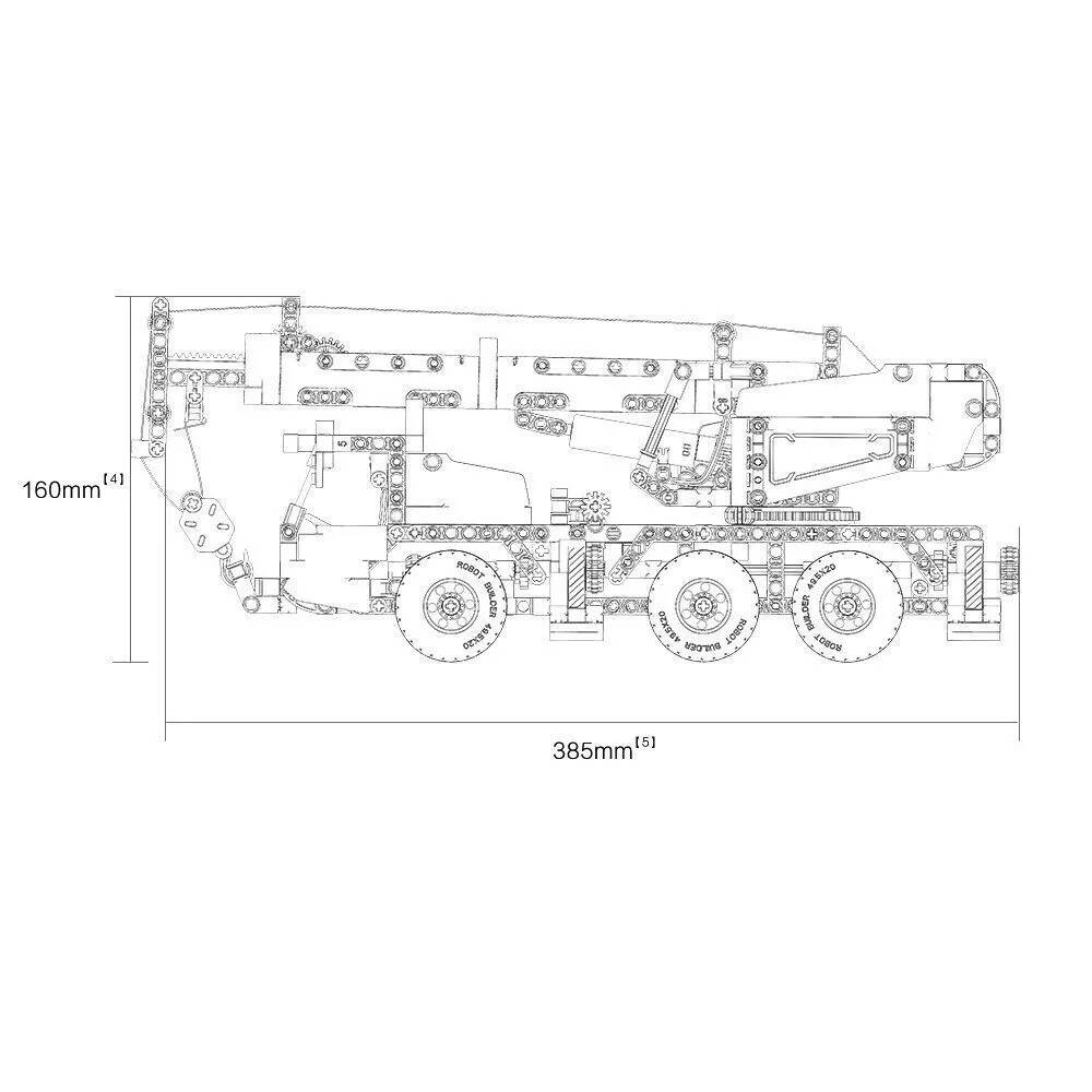 Конструктор подъемный кран Xiaomi Mitu Building Blocks Mobile Engineering Crane (MTJM03IQI) White (Белый)
