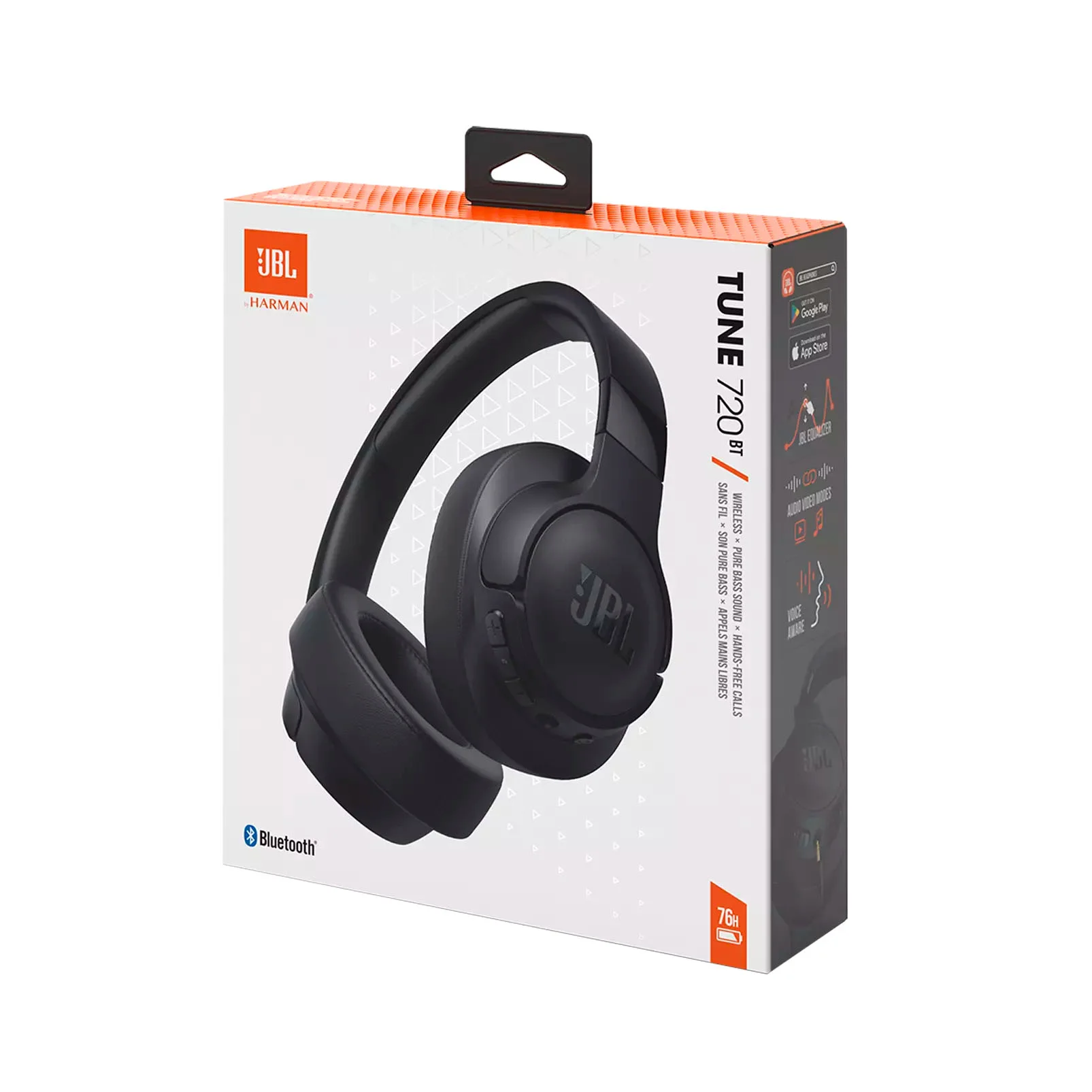 Бспроводные наушники JBL Tune 720BT Black (Черный)