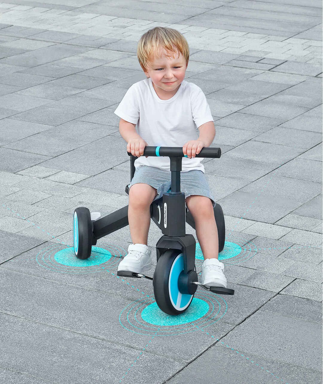 Детский трехколесный велосипед-трансформер Xiaomi BeBehoo Multifunctional Children Tricycle Standard (SL-168) Blue (Голубой)