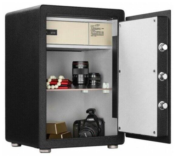 Сейф электронный с датчиком отпечатков CRMCR Cayo Anno Iron Pro Safe Box (BGX-X1-60MP) Black (Черный)