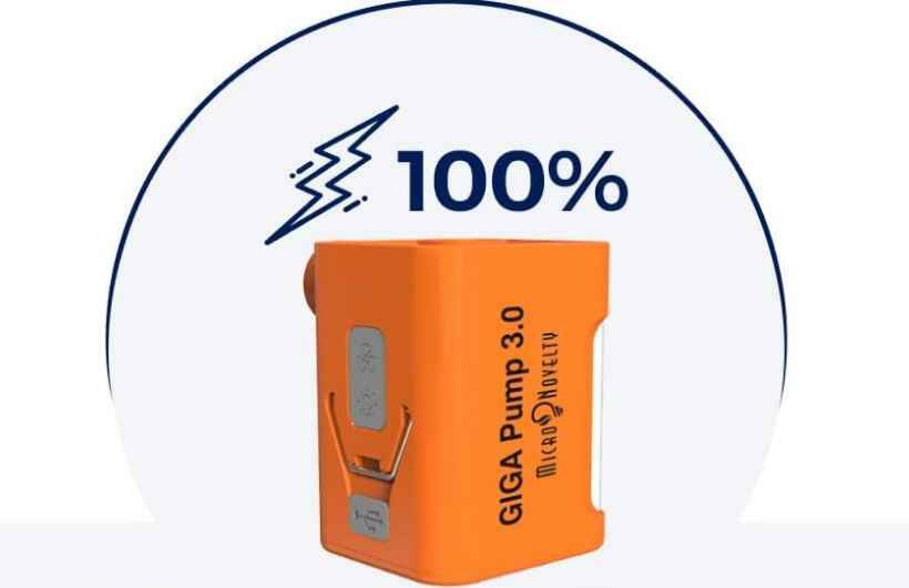 Мини насос Aerogogo Giga Pump 3.0 для матраса 3 в 1 Orange (Оранжевый)
