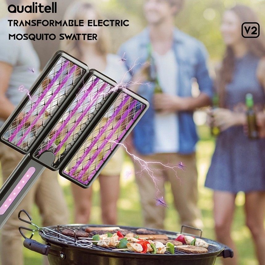 Электрическая мухобойка Qualitell Folding Electric Mosquito Swatter V2
