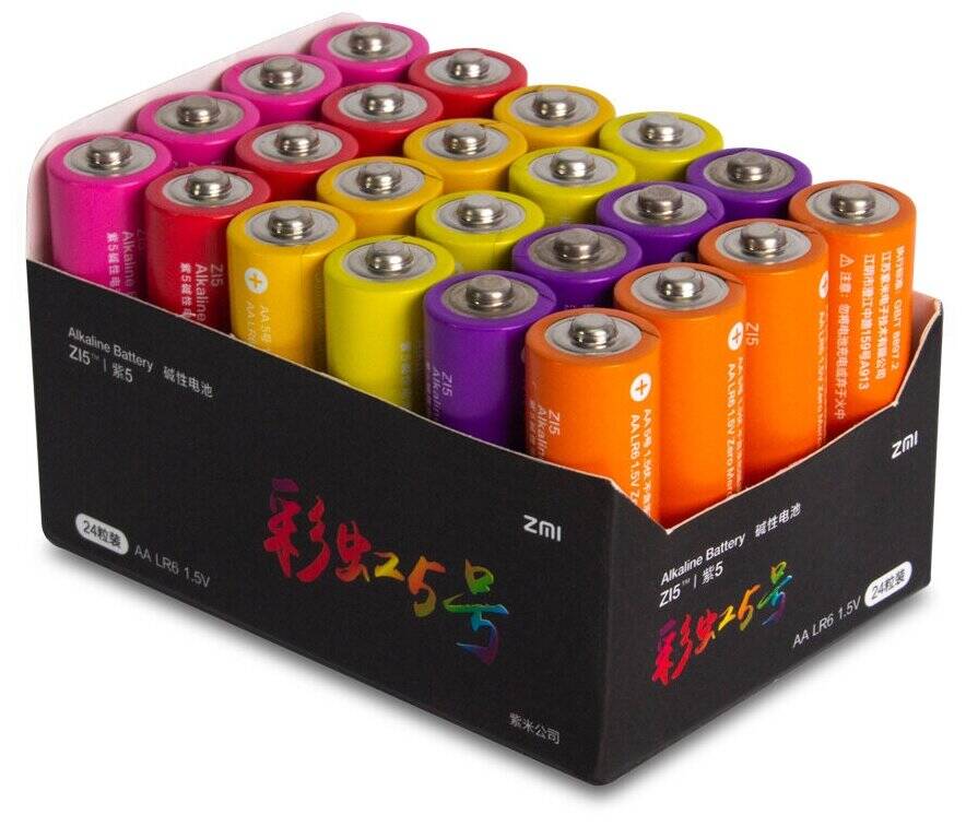 Батарейки ZMI Rainbow ZI5 тип AA 24 шт. (цветные)
